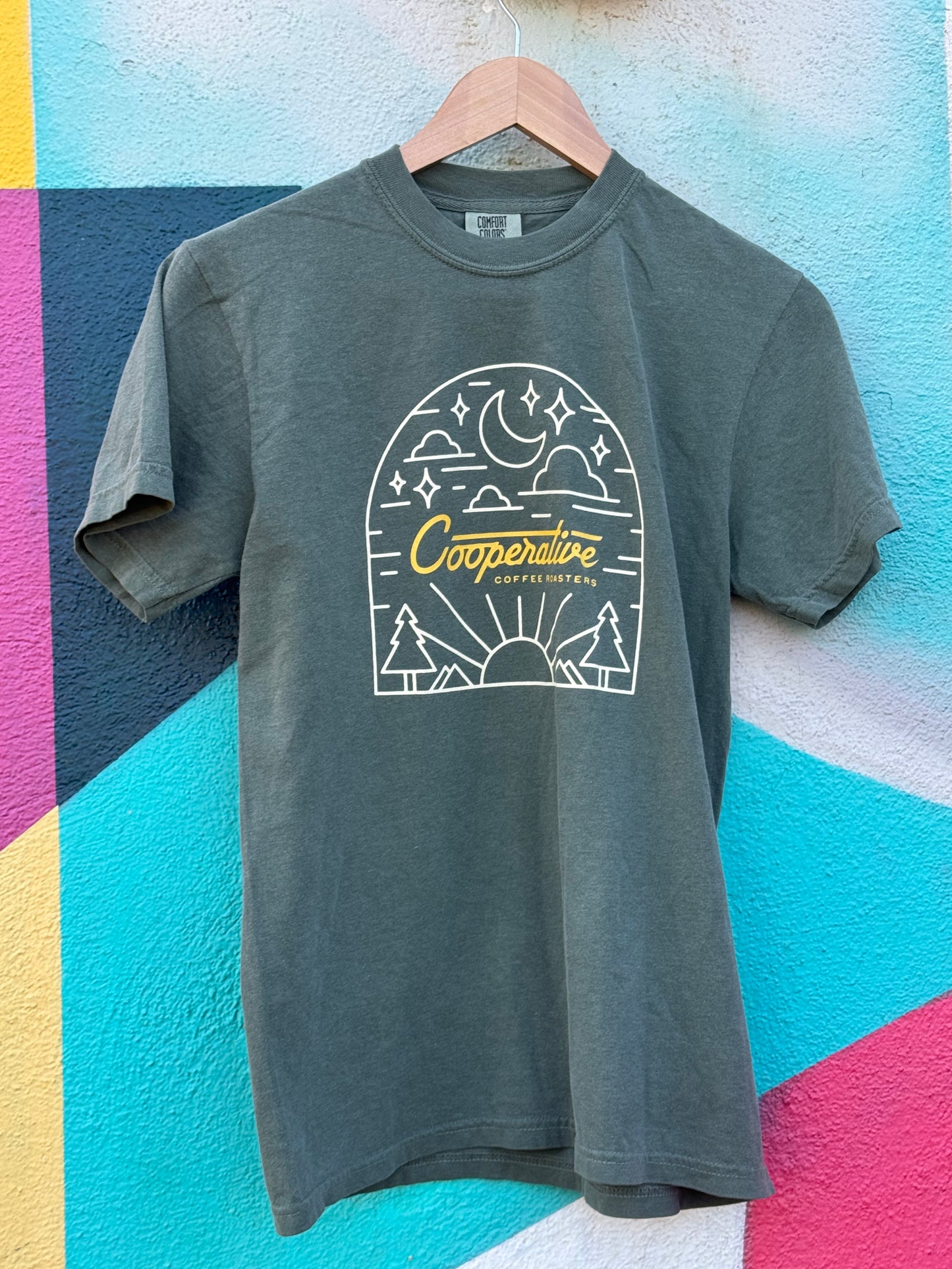 
                  
                    Cooperative Badge Short Sleeve Tee - Green & Gold
                  
                