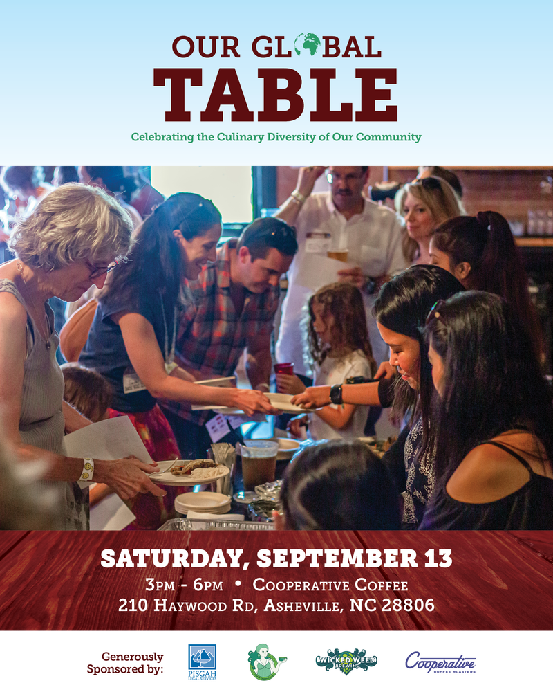 
                  
                    Ticket to Our Global Table, a benefit for Pisgah Legal Services
                  
                