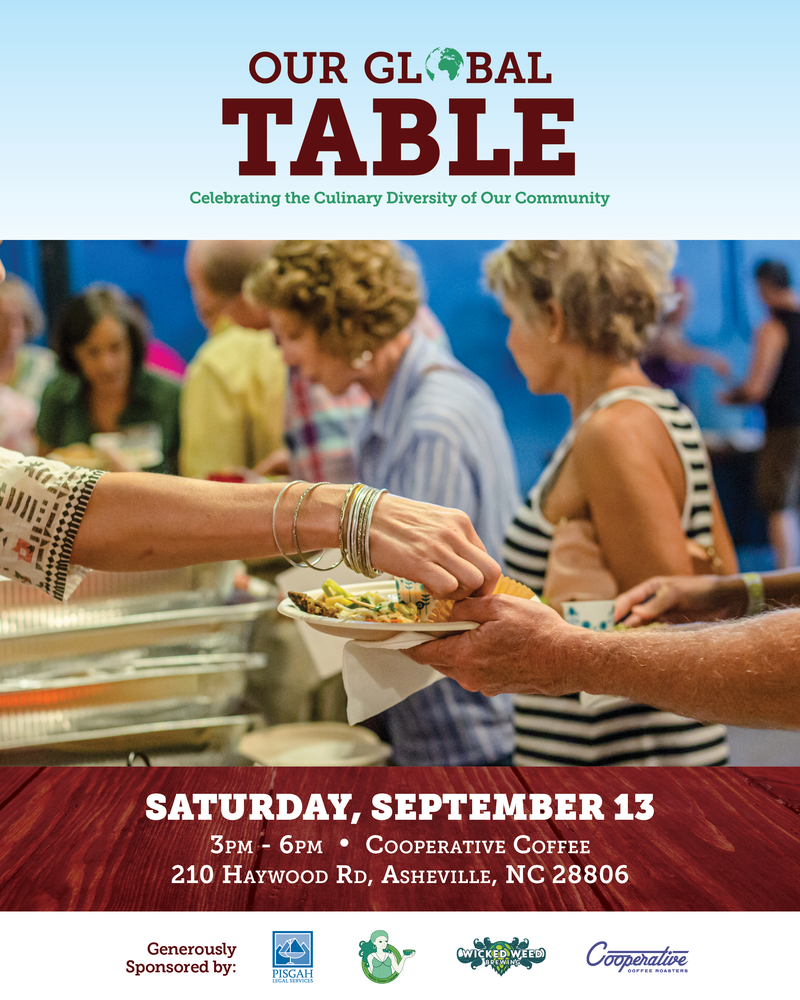 
                  
                    Ticket to Our Global Table, a benefit for Pisgah Legal Services
                  
                