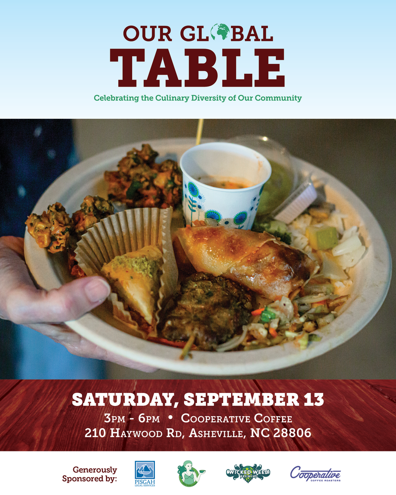 
                  
                    Ticket to Our Global Table, a benefit for Pisgah Legal Services
                  
                